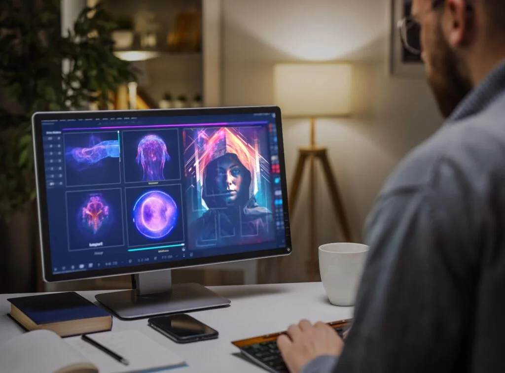 Production d'une vidéo publicitaire en 3D et motion design concernée par le marquage IA